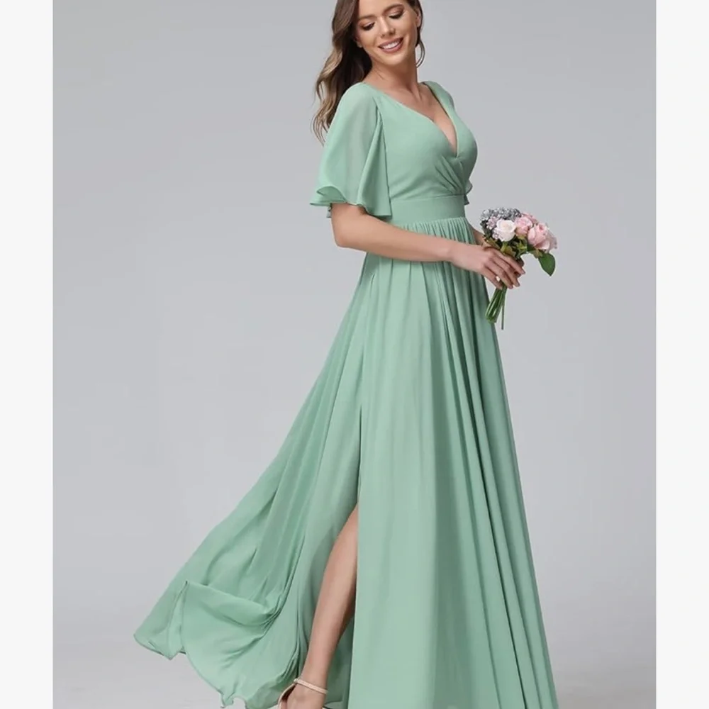 Maid of honor dress, mother of the bride, formal event dress in Navy blue - Picture 6 of 8